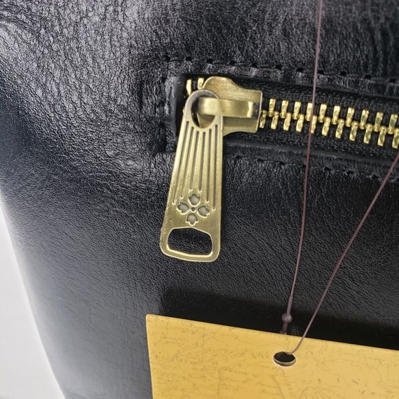 Patricia Nash Tote Bag Danville Colorblock Black British Tan Leather purse - Picture 7 of 16